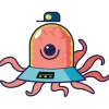 Silly Space Creature Wall Decal