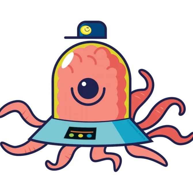 Silly Space Creature Wall Decal