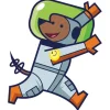 Silly Space Dog Astronaut Wall Decal