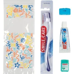 SmileCare™ Adult Celebration Basic Zippered Bag Dental Kits