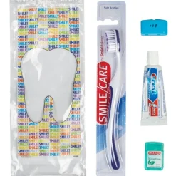 SmileCare™ Adult Smile! Basic Zippered Bag Dental Kits
