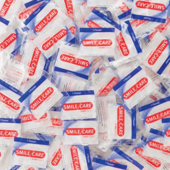 1,000 SmileCare™ Bulk Single Pack Dental Flossers with Pick