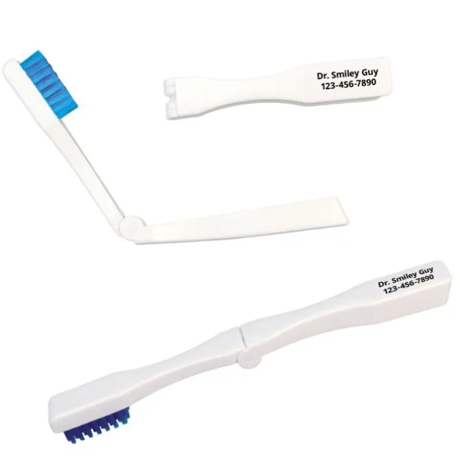SmileCare™ Custom Adult Folding Travel Toothbrushes