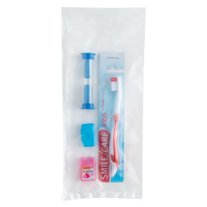 SmileCare™ Youth Basic Zippered Bag Dental Kits