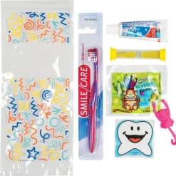 SmileCare™ Youth Celebration Premium Zippered Bag Dental Kits