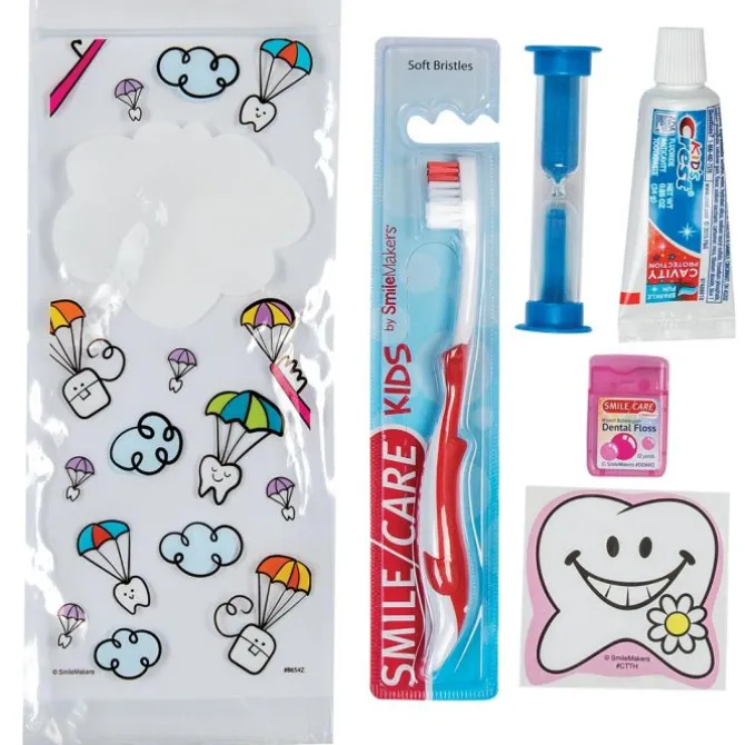 SmileCare™ Youth Dental Paratroopers Premium Zippered Bag Dental Kits