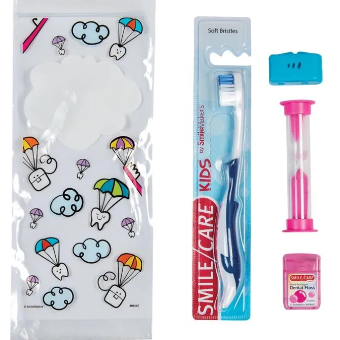 SmileCare™ Youth Dental Paratrooper Basic Zippered Bag Dental Kits