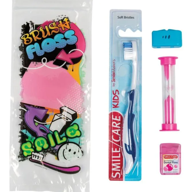 SmileCare Youth Graffiti Dental Basic Zippered Bag Dental Kits
