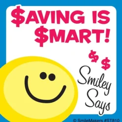Smiley Says Save Sticker Assortment