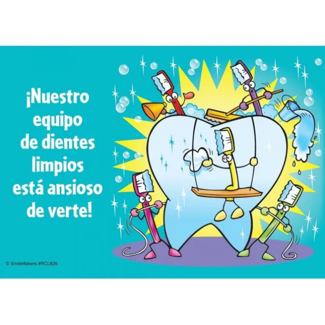 Spanish Clean Teeth Team Recall Cards