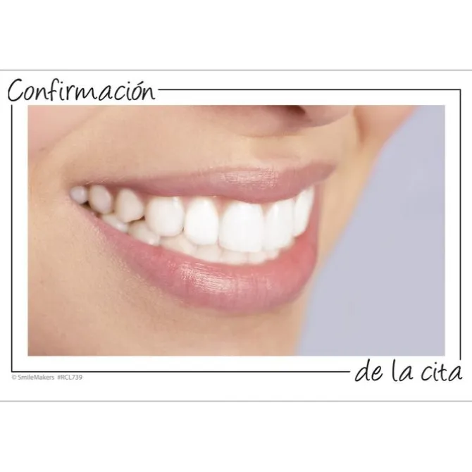 Spanish Smile Appointment Confirmation Recall Cards