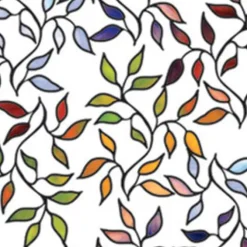 Stained Glass Leaves Window Film