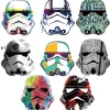 Star Wars Artistic Storm Trooper Heads Wall Decals