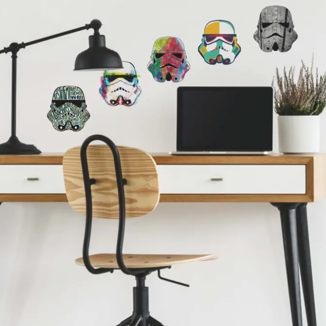 Star Wars Artistic Storm Trooper Heads Wall Decals