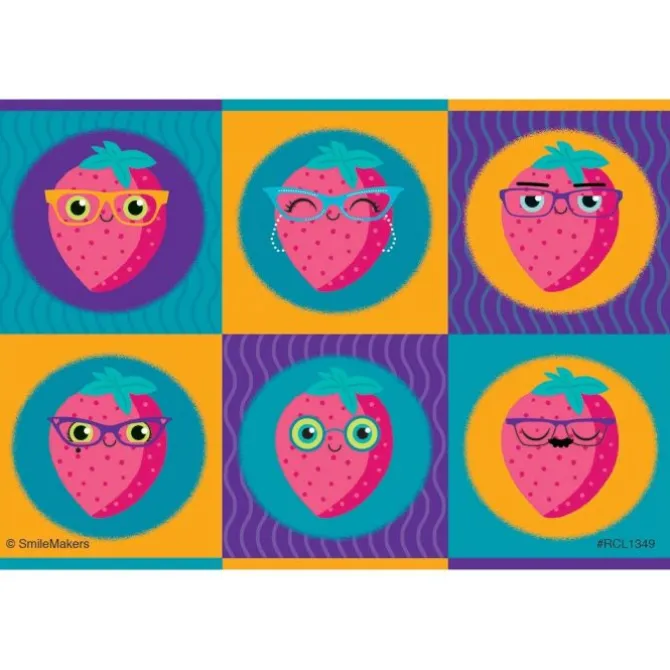 Strawberries in Glasses Recall Cards