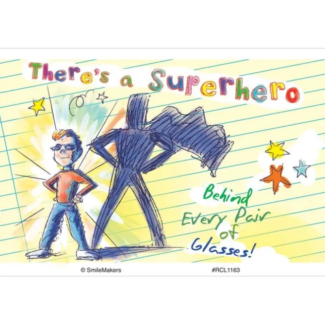 Superhero in Glasses Recall Cards