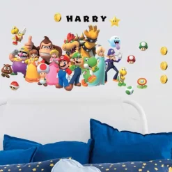Super Mario Giant Peel & Stick Wall Decal With Alphabet