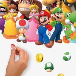 Super Mario Giant Peel & Stick Wall Decal With Alphabet