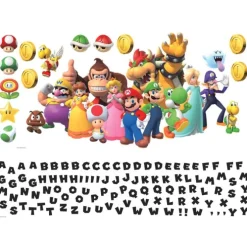 Super Mario Giant Peel & Stick Wall Decal With Alphabet
