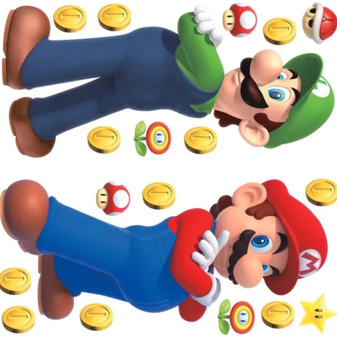 Super Mario Luigi & Mario Giant Wall Decals