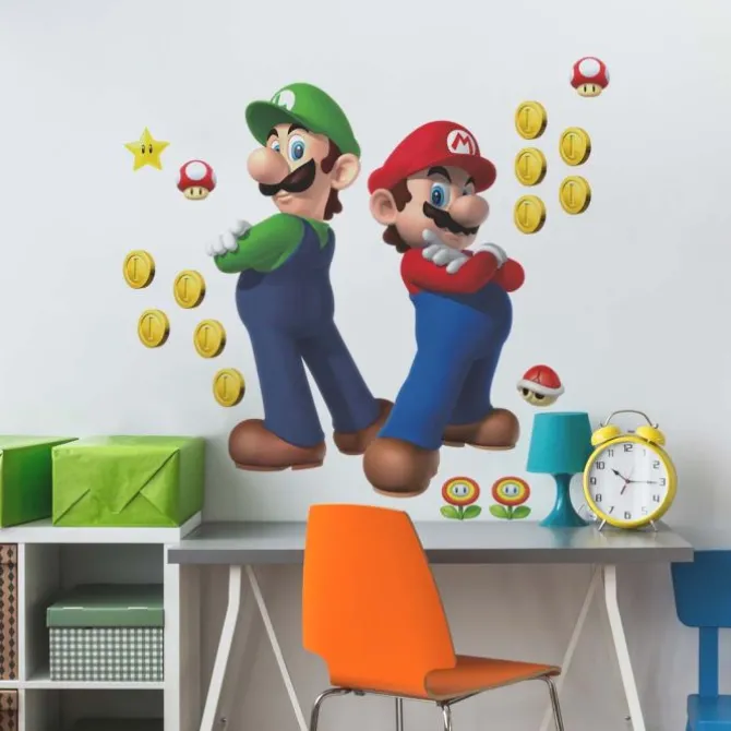 Super Mario Luigi & Mario Giant Wall Decals