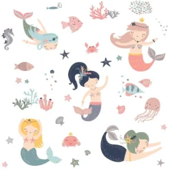 Sweet Mermaids Wall Decals