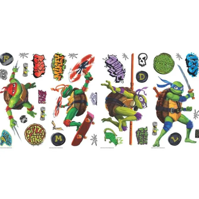Teenage Mutant Ninja Turtles Mutant Mayhem Characters Wall Decals