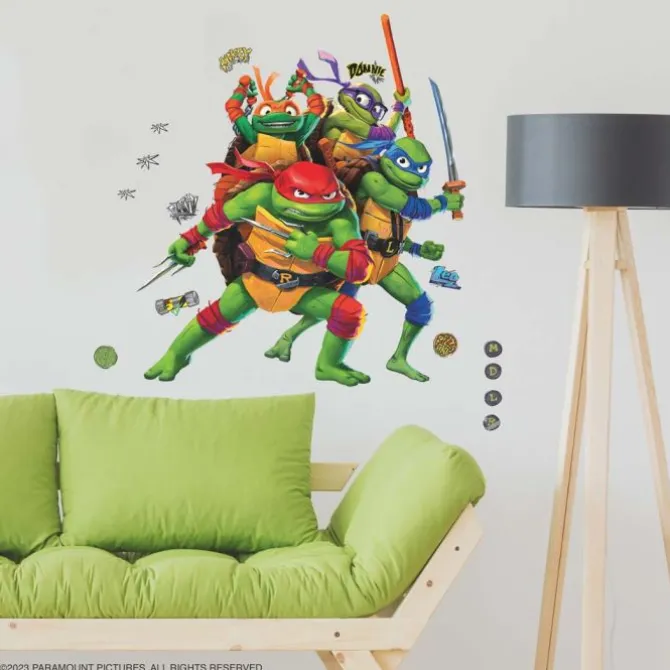 Teenage Mutant Ninja Turtles Mutant Mayhem Group Giant Wall Decals