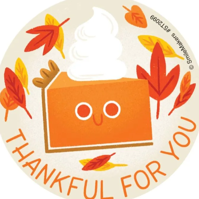 Thankful For You Stickers