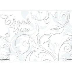 Thank You Floral Swirls Recall Cards
