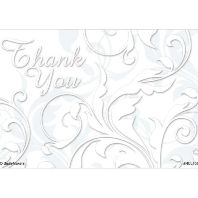 Thank You Floral Swirls Recall Cards