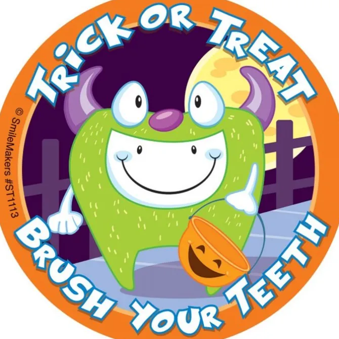 Trick or Treat - Brush Your Teeth Stickers