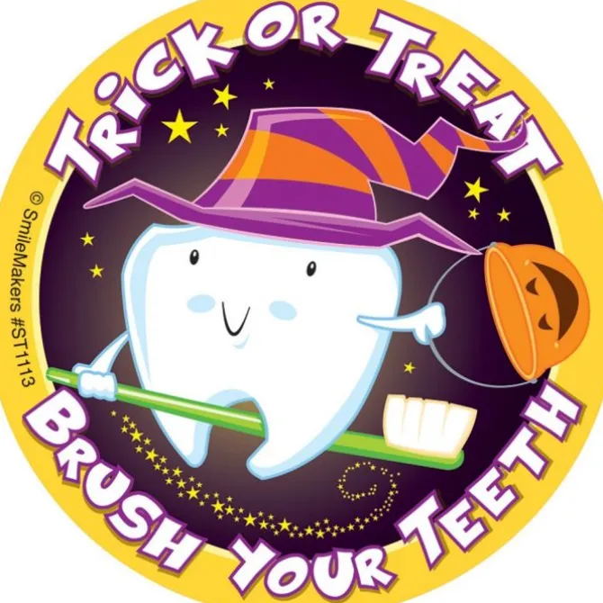 Trick or Treat - Brush Your Teeth Stickers