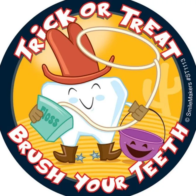 Trick or Treat - Brush Your Teeth Stickers
