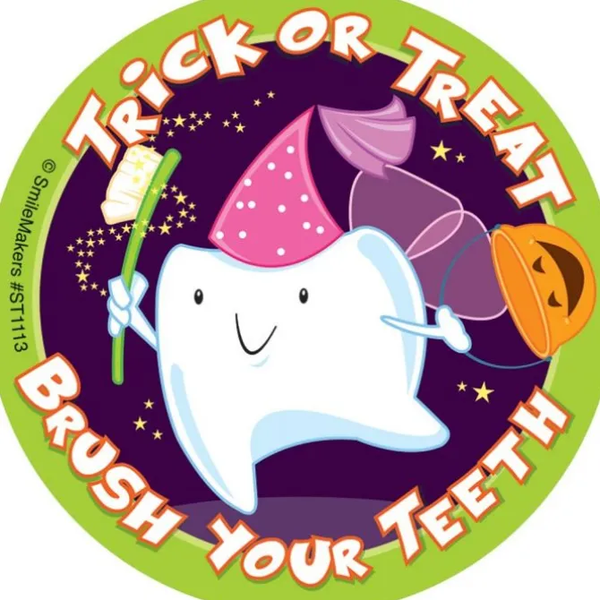 Trick or Treat - Brush Your Teeth Stickers