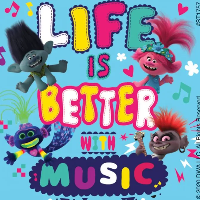 Trolls World Tour Music Stickers