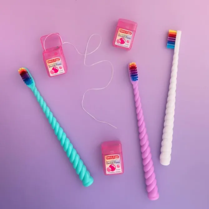 Unicorn Toothbrushes and Floss Kits