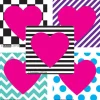 Valentine's Patterned Hearts Stickers