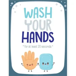 Vertical Wash Your Hands Wall Decal