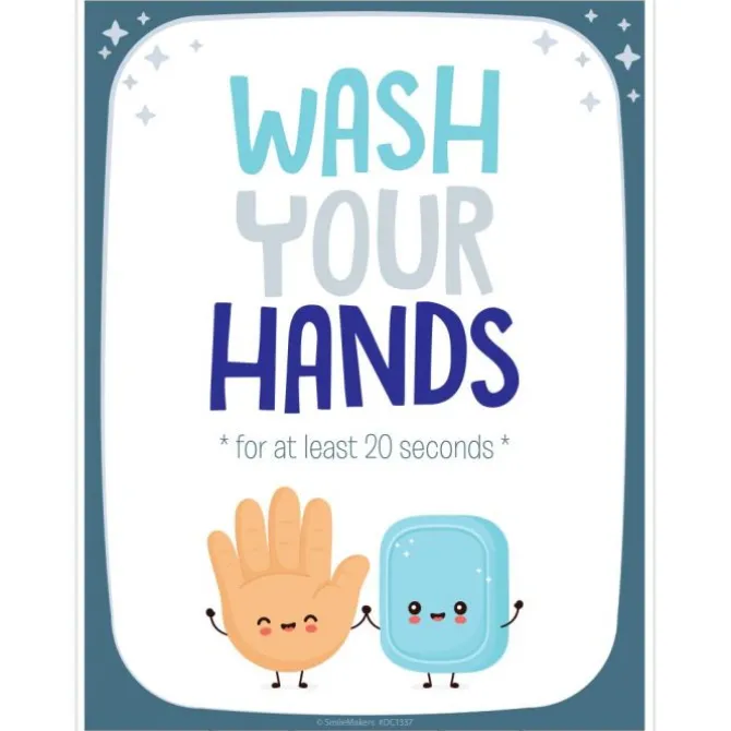 Vertical Wash Your Hands Wall Decal