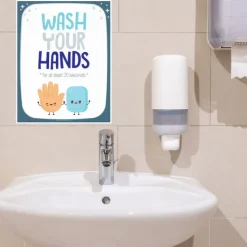 Vertical Wash Your Hands Wall Decal
