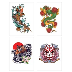 Wabori Japanese Temporary Tattoos