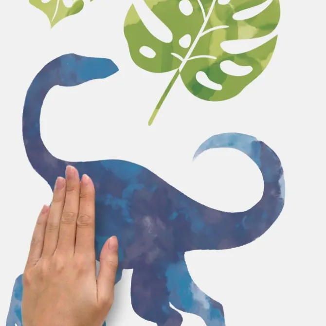 Watercolor Dinosaur Wall Decals
