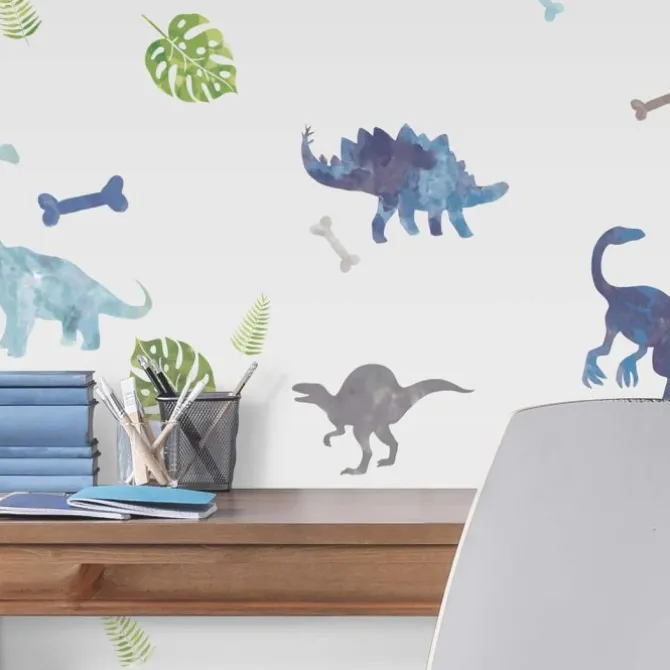Watercolor Dinosaur Wall Decals