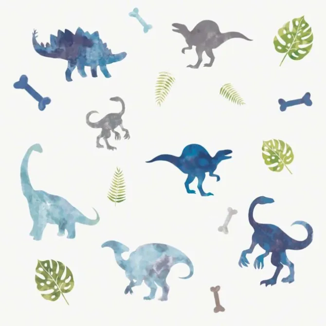 Watercolor Dinosaur Wall Decals