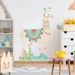 Watercolor Llama Giant Wall Decals