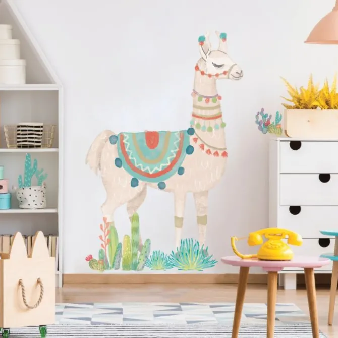 Watercolor Llama Giant Wall Decals
