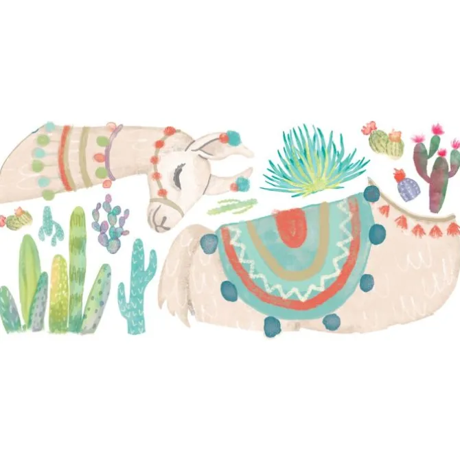 Watercolor Llama Giant Wall Decals