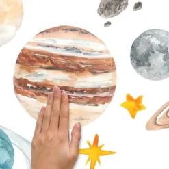 Watercolor Planets Giant Wall Decals