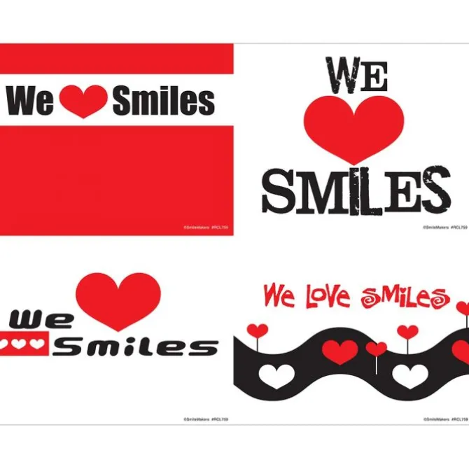 We Love Smiles Assorted Laser Cards